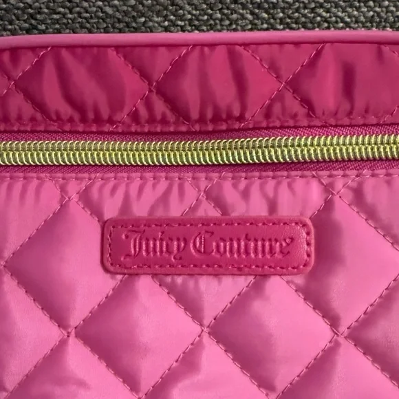 Juicy Couture Quilted Fanny Pack Belt Bag Lined Pink Purse Barbie New - Picture 12 of 14